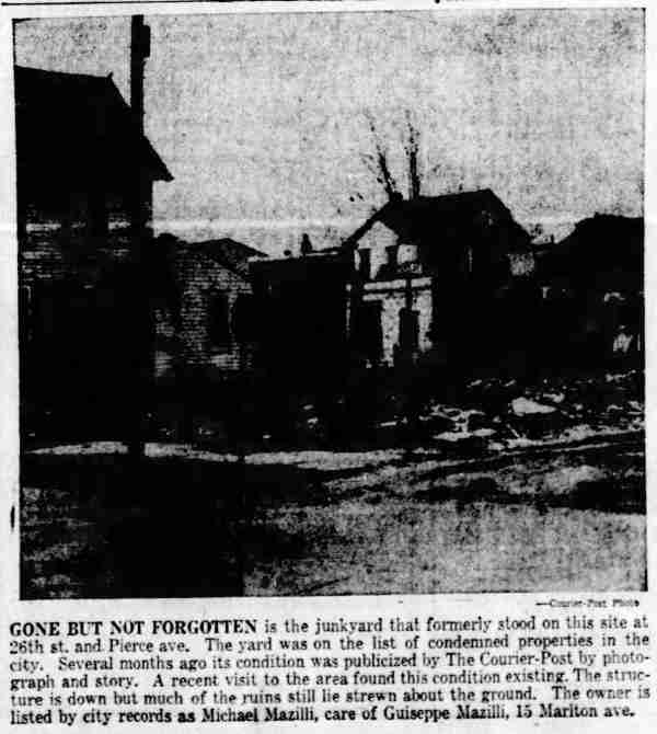 1149 North 26th Street — Michael Mazilli, Camden Courier-Post, March 13, 1955