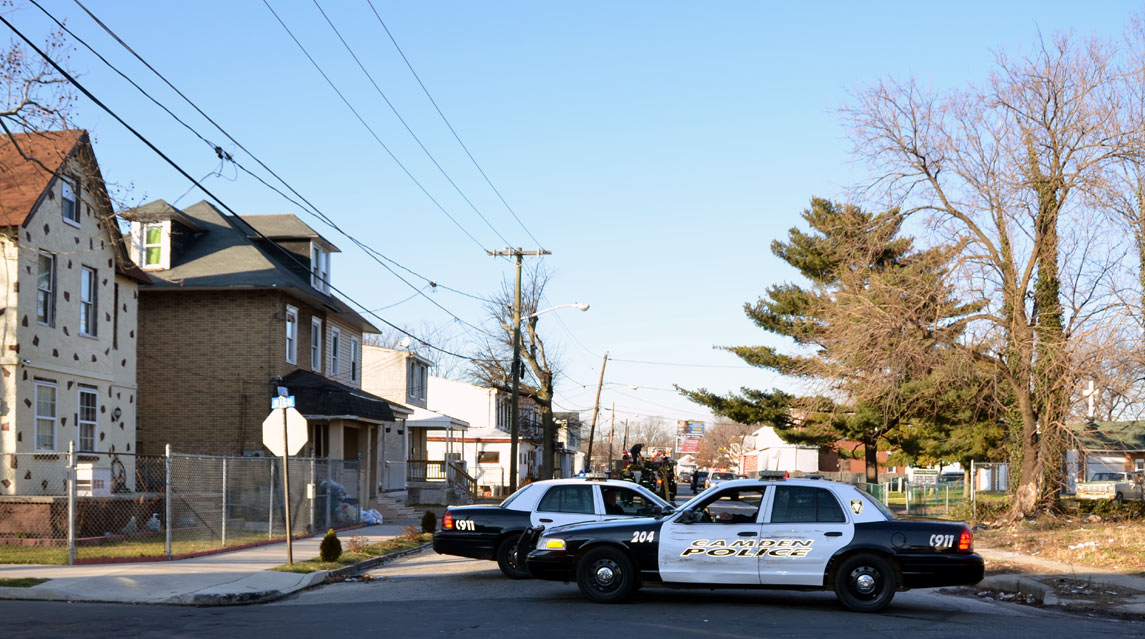 North on North 26th Street from High Street, January 2012