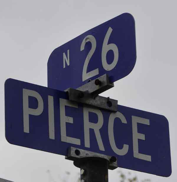 Pierce Avenue sign at North 26th Street