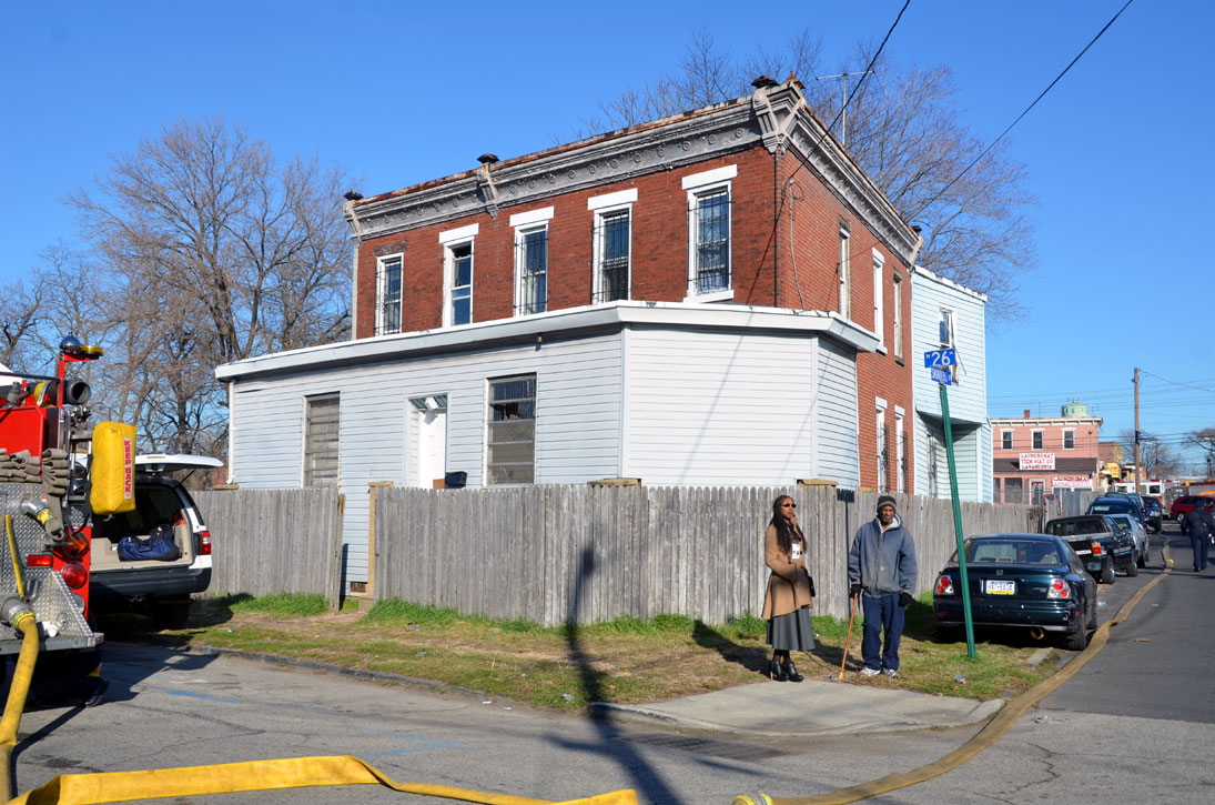 Northeast corner of North 26th Street and Saunders Avenue, January 2012