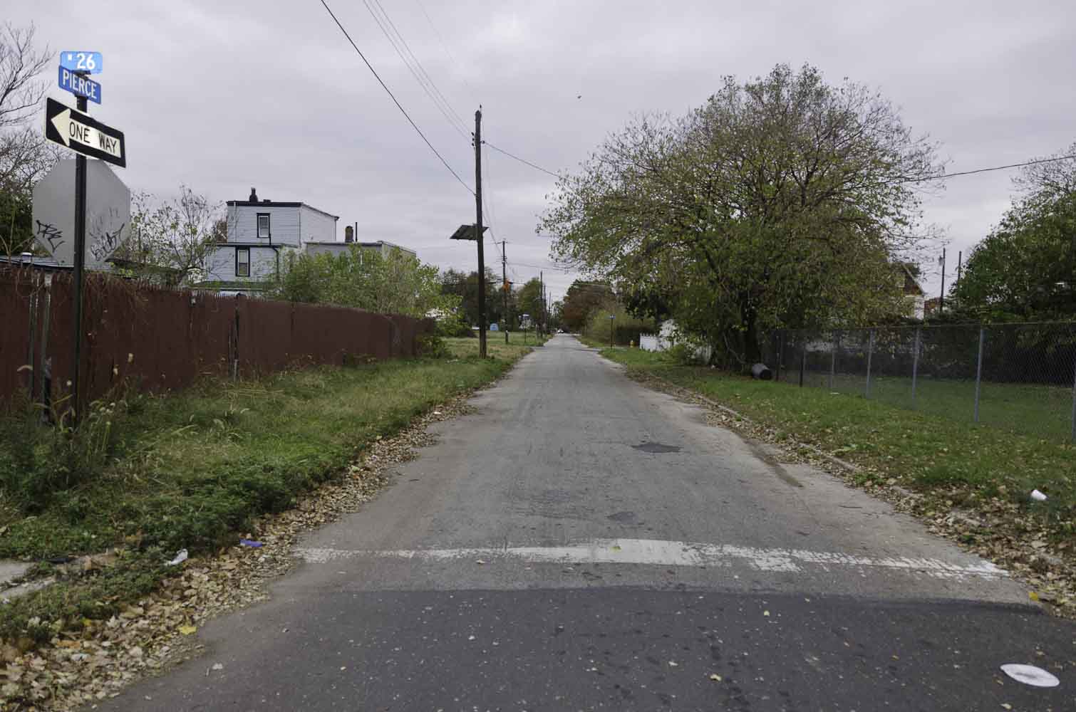 Pierce Avenue south of North 26th Street, November 2012