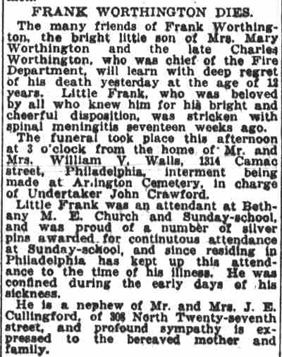 308 North 27th Street, Camden Post-Telegraph, May 23, 1919