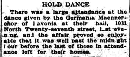 Hold Dance - (newspaper, name not on the crop), November 9, 1923