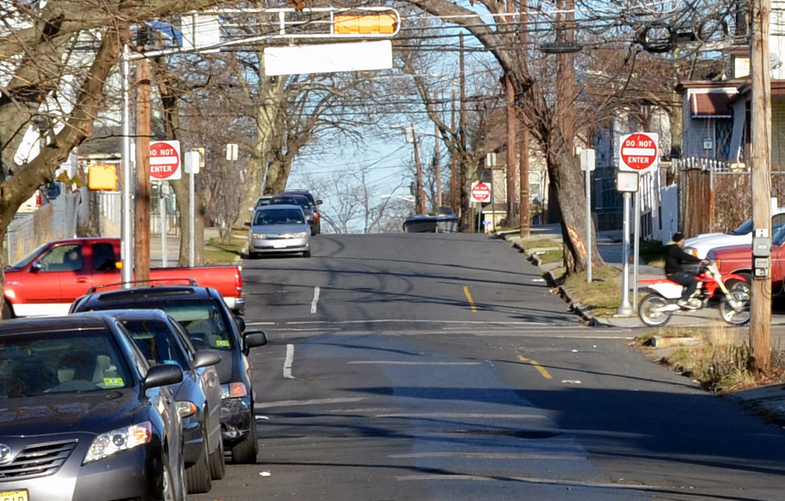 Looking east towards the intersection of North 27th and High Streets from the 2600 block of High Street, January 9, 2012