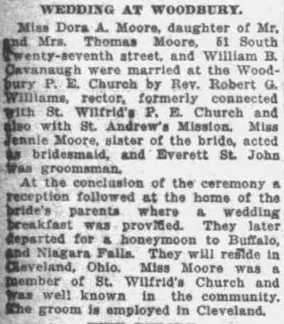 Wedding at Woodbury - Camden Daily Courier, June 2, 1920