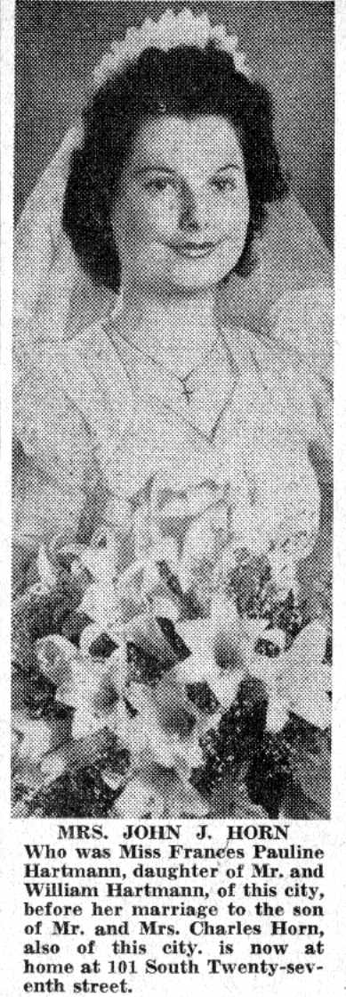 Mrs. John J. Horn - Camden Courier-Post, July 31, 1941