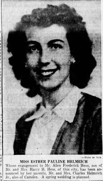 Miss Esther Pauline Helmrich, July 6, 1950