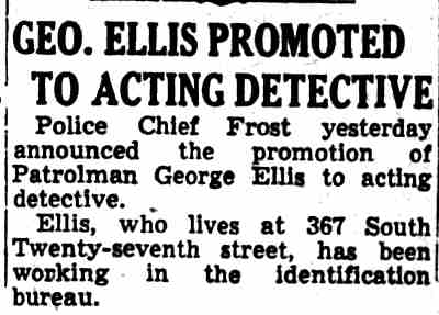 Geo. Ellis Promoted To Acting Detective - Camden Courier-Post, September 27, 1944