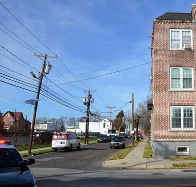 Looking west on North 28th Street from Westfield Avenue, December 3, 2011