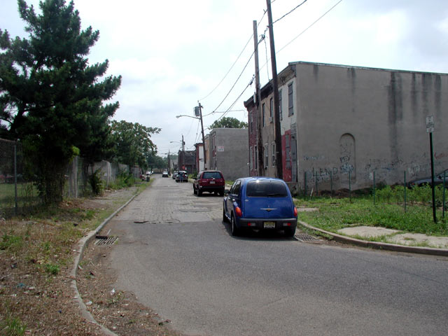 Byron Street as seen from North 2nd Street, July 5, 2004