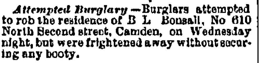610 North 2nd Street, Philadelphia Inquirer, April 9, 1880