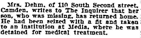 110 South 2nd Street, Philadelphia Inquirer, August 4, 1906