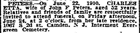 1067 South 2nd Street, Philadelphia Inquirer, June 23, 1910