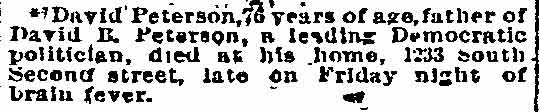 1233 South 2nd Street, Philadelphia Inquirer, February 11, 1894