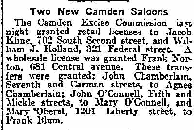 702 South 2nd Street bar, Philadelphia Inquirer, June 2, 1903