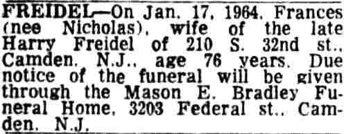 210 South 32nd Street, Camden Courier-Post, January 17, 1964