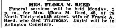 28 North 34th Street — Frank A. Reed family, Camden Courier-Post October 4, 1930