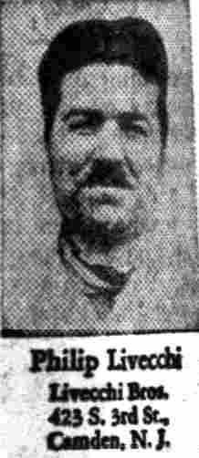 Philip Livecchi, Livecchi Bros., Camden Courier-Post, March 26, 1931
