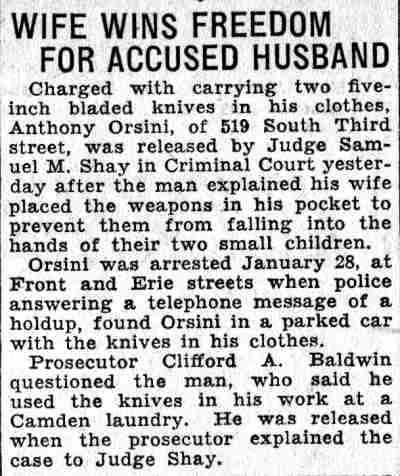 Wife Wins Freedom for Accused Husband, Camden Courier-Post, June 9, 1932