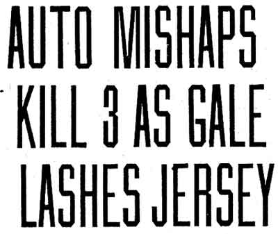 Auto Mishaps Kill 3 as Gale Lashes Jersey, Camden Courier-Post, February 21, 1938