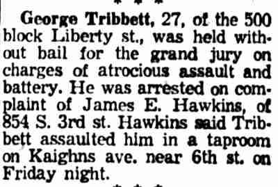 George Tribbett Held for Grand Jury, Camden Courier-Post, December 23, 1958