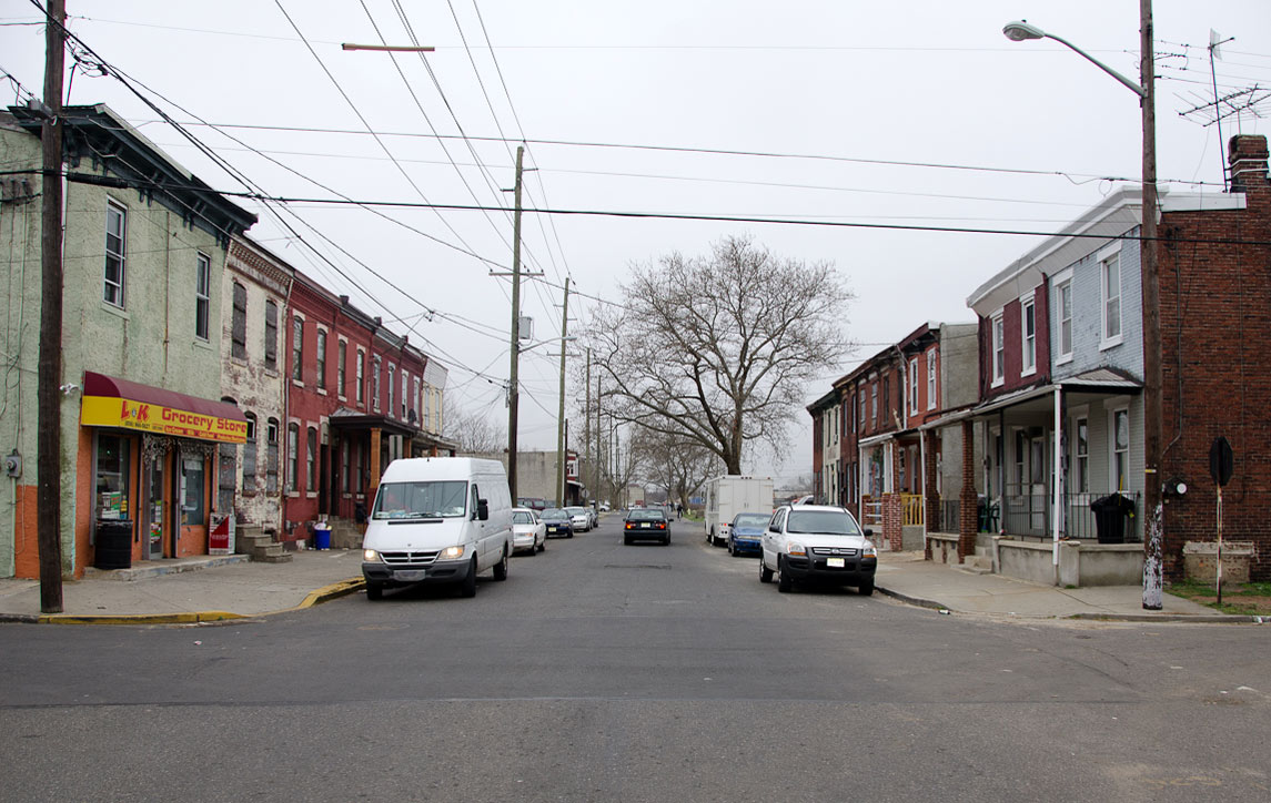 Looking south on South 3rd Street from Sycamore Street, March 16, 2012