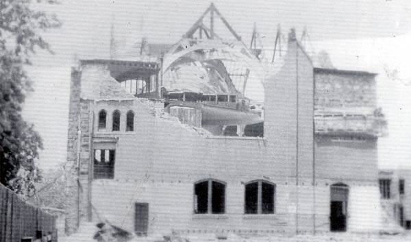 1924 photo shows the church building partially demolished