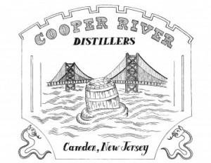 Cooper River Distillers logo, Camden, New Jersey
