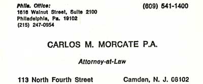 Carlos M. Morcate P.A., Attorney-at-Law advertisement