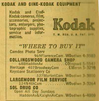 Largemoor Film Service directory listings, 1955
