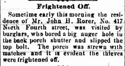 417 North Fourth Street clipping