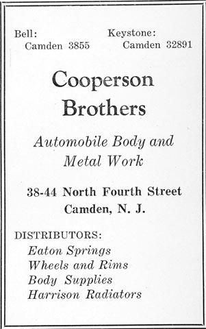 Cooperson's / Cooperson Brothers advertisement