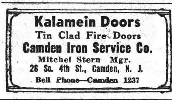 Camden Iron Works / Camden Iron Service Co. advertisement
