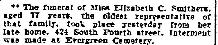 424 South Fourth Street clipping
