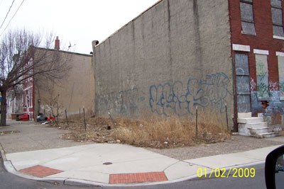 Northeast Corner of South 4th Street and Beckett Street, formerly Buono's Pharmacy and Doganiero's Pharmacy, January 2009