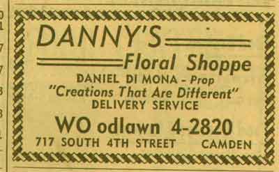 Danny's Flower Shoppe advertisement