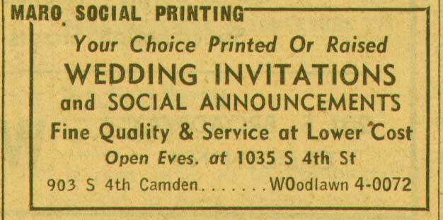 Maro Social Printing advertisement