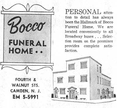 Bocco Funeral Home advertisement