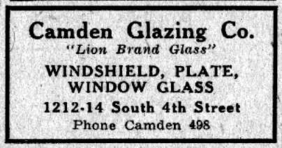Camden Glazing Co. advertisement