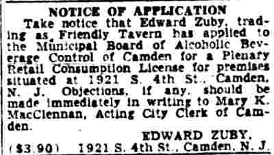 1921 South Fourth Street clipping