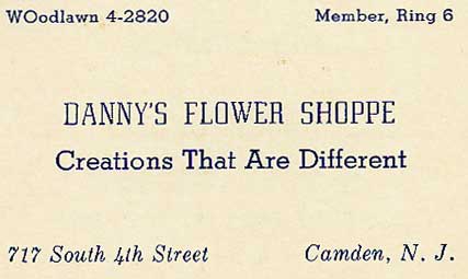 Danny's Flower Shoppe advertisement