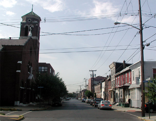 Looking South along South 4th Street, July 10, 2004