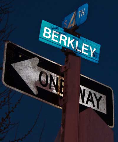 Street signs, South Fourth Street and Berkley Street