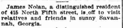 James Nolan Travel Note, Camden Post-Telegram, October 16, 1916