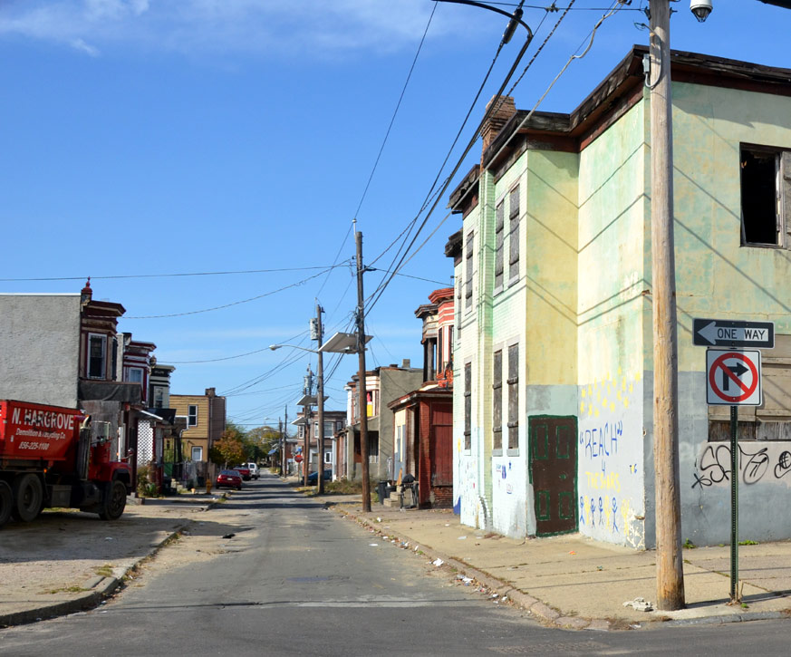 Looking west on Bailey Street from North 5th Street — November 4, 2011