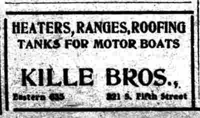 Kille Brothers Advertisement, Camden Daily Courier, April 9, 1908