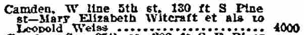 Property Transfer, Philadelphia Inquirer, March 20, 1908