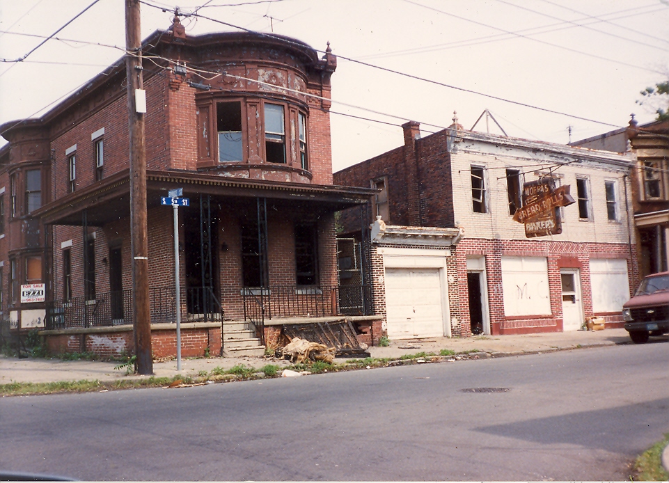 Southeast corner of South 5th Street and Spruce Street