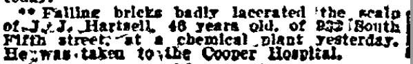 J. J. Hartsel Injured, Philadelphia Inquirer, May 4, 1909