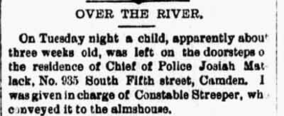 Over the River, Philadelphia Inquirer, December 21, 1882